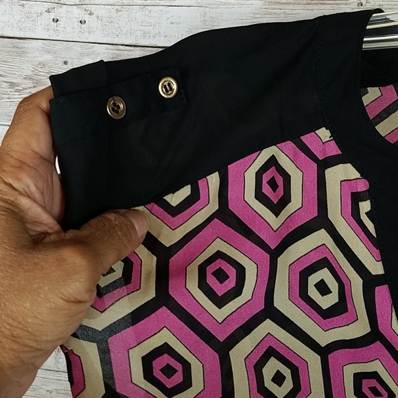 Umgee, 0128, Mauve, taupe and black dress - Picture 6 of 10